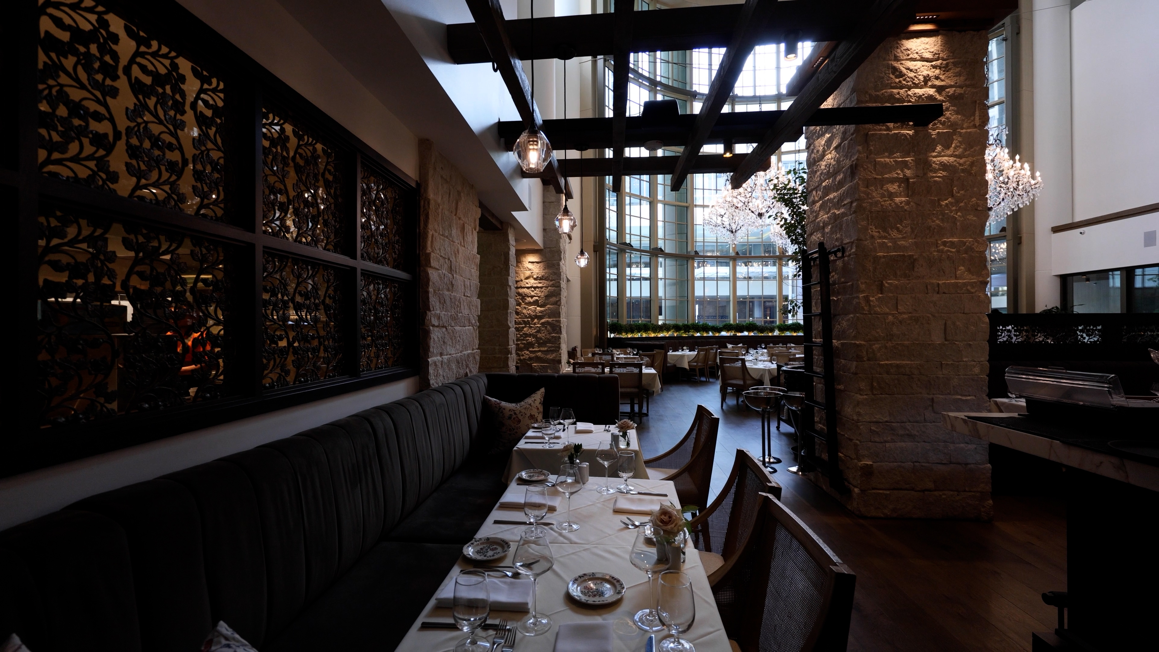 restaurant with large windows