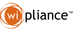 Wipliance logo with an orange circular emblem containing the letters “wi” to the left of the black lowercase word “pliance.”
