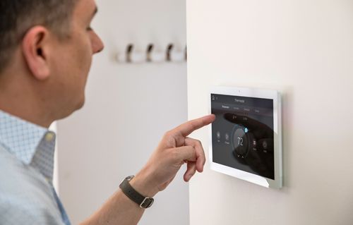 Touch panel on wall